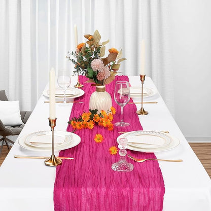 6 Pack Hot Pink Table Runner Cheesecloth 10Ft Gauze Cheese Cloth Table Runner - Image 3