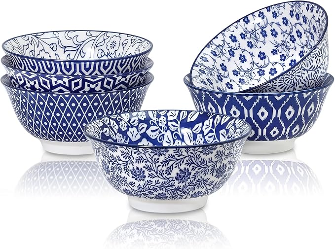 Selamica 7 inches Porcelain Cereal Bowl Set by Selamica