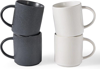 famiware Coffee Mug Set for 4, Star 16 oz Catering Mugs Cup Set by Famiware