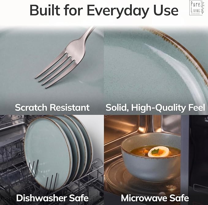 16 Piece Stoneware Dinnerware Set - Image 4