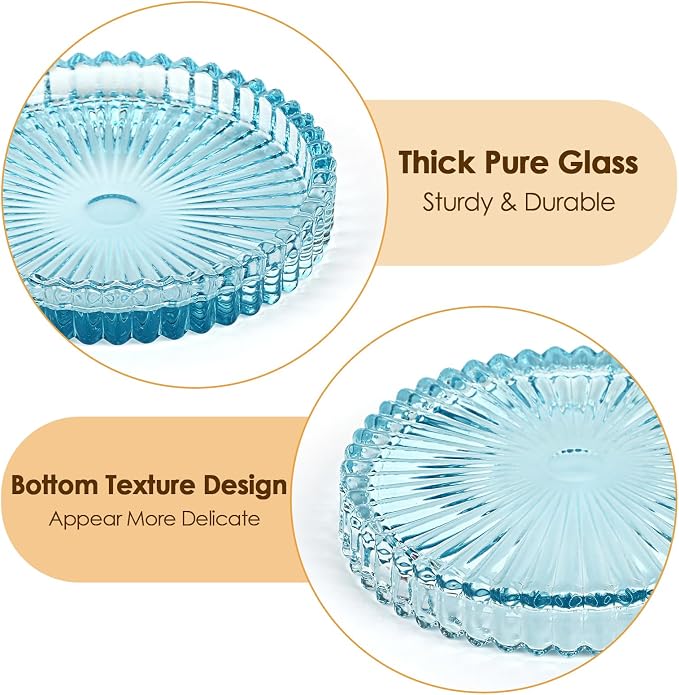 Modern Clear Coaster Set of 8- Glass Coasters - Image 4