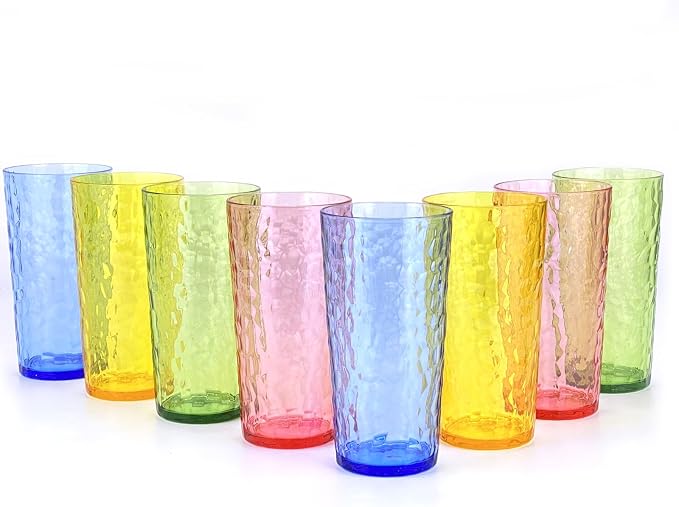 Yalin 24-Ounce Plastic Tumbler Acrylic Drinking Glasses, Reusable Plastic Cups - Image 7