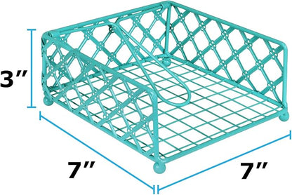 Blue Donuts Lattice Collection Napkin Holder – Napkin Holders - Image 2