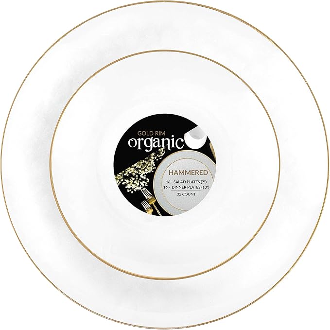 PLASTICPRO 64 Piece Combo Plate Set includes 32-7'' inch Plates & 32-10'' inch by PLASTICPRO