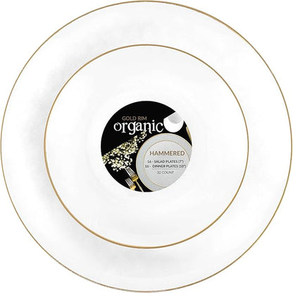 PLASTICPRO 32 Piece Combo Plates Set includes 16-7'' inch Plate & 16-10'' inch by PLASTICPRO