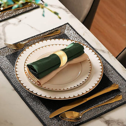 Napkin Ring, Round Metal Serviette Napkin Holder - Image 2