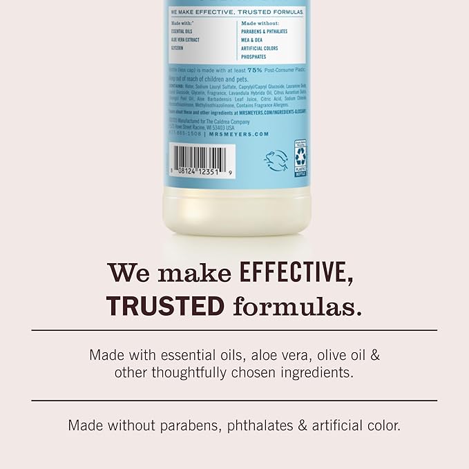 MRS. MEYER'S CLEAN DAY Liquid Dish Soap, Limited Edition Rose, 16 fl. oz - Pack of 3