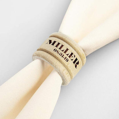 My Personal Memories Custom Personalized Wooden Napkin Ring Holders - Image 4