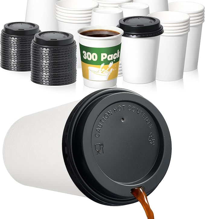 300 Pack 8 oz Paper Coffee Cups by Unknown