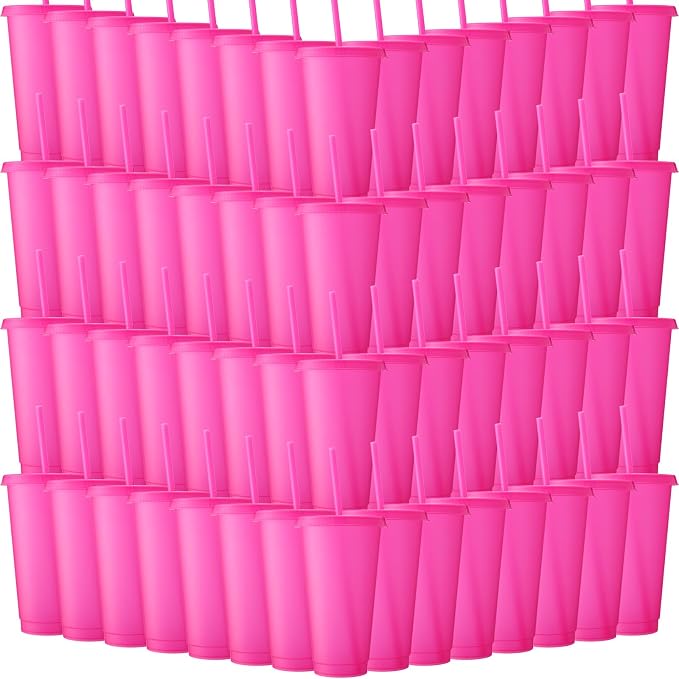 Honeydak 60 Pack Tumbler with Straw and Lid Bulk Cups by Honeydak