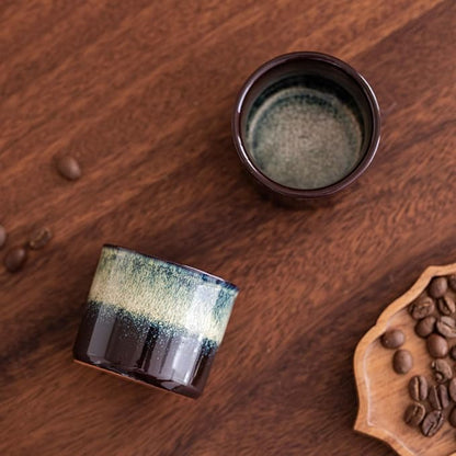 Espresso Cups Set of 2, Ceramic Espresso Cups, Expresso Shots Cups, 2.5oz Tea - Image 2