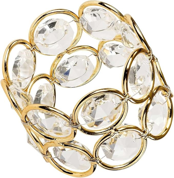 Efavormart 4PCS Bling Glass Crystal Gem Napkin Rings - Image 5