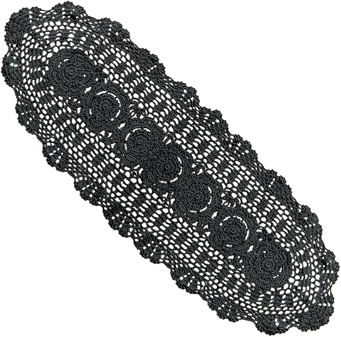 Phantomon Oval Lace Table Runner Doilies Floral Table Scarf Furniture Cloth by Phantomon