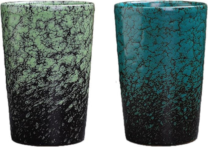 Japanese tea cups Set of 2 Chinese/Japanese style 12oz Handle-less Ceramic Tea by LingXuanGe