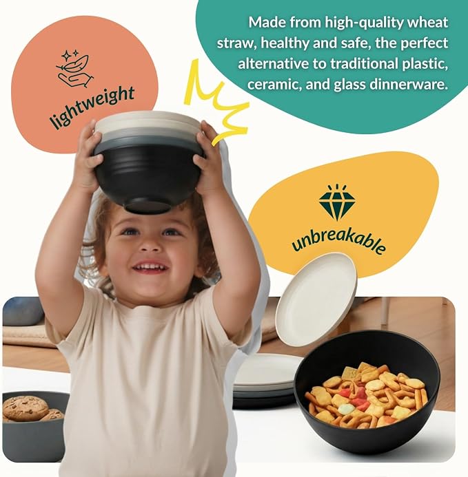 40 PCS Wheat Straw Dinnerwave Sets - Image 6