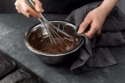 Stainless Steel 1.5 QT Mixing Bowl | Home & Commercial Quality | Flat Bottom | Cooking, Baking, Meal Prep [1PK]