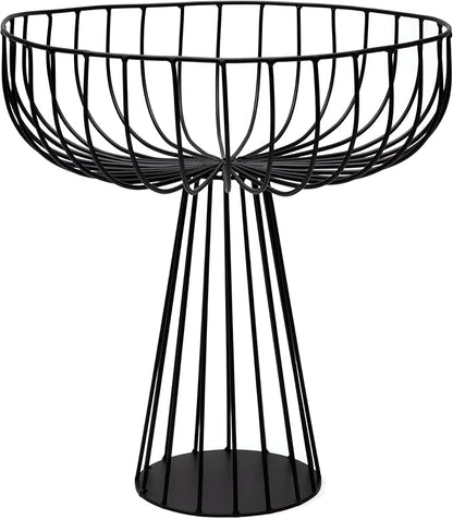 Serax Home Decor Fruit Bowl | Metal sculptures interior accessories by Antonino Sciortino | Oval Iron Kitchen Basket | Modern House Decor or Kitchen Storage for Counter and Table (bread basket, black)