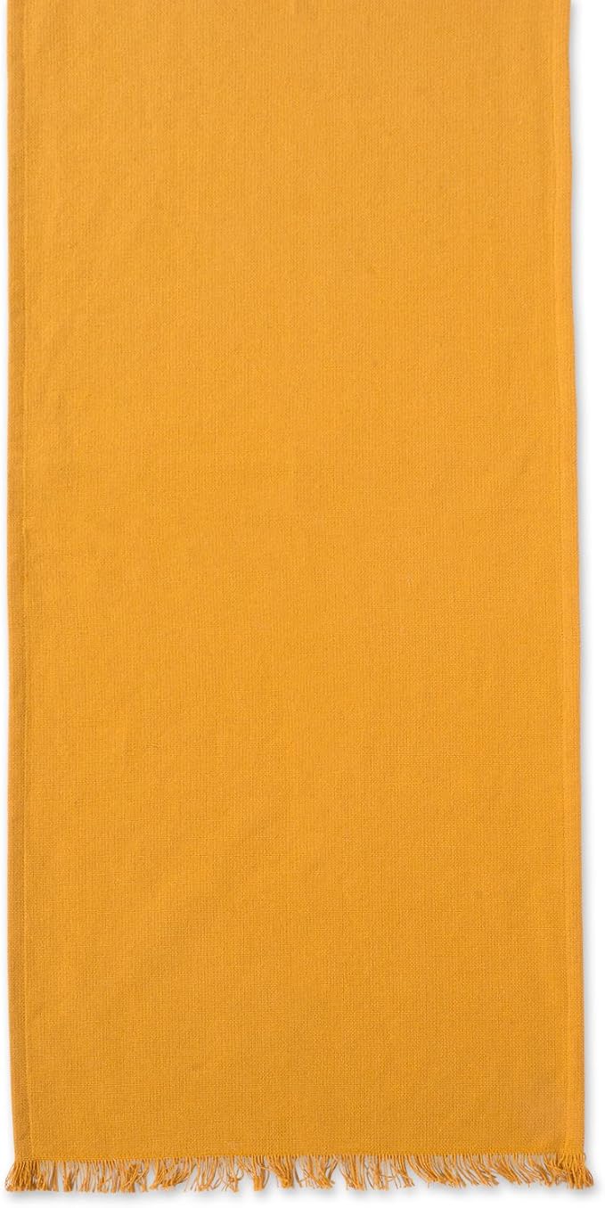 DII Everyday Collection, Fringed Solid Tabletop, Table Runner, Pumpkin Spice - Image 3