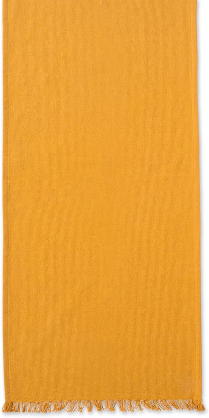 DII Everyday Collection, Fringed Solid Tabletop, Table Runner, Pumpkin Spice - Image 3