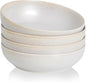 30oz Ceramic bowls set of 4-8" serving bowls for Kitchen,Pasta,Salad-Dishwasher & Microwave Safe Perfect for Housewarming, Thanksgiving, Christmas-Reactive Glaze Mixed White