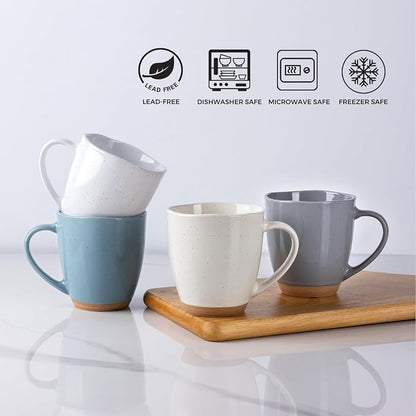 AmorArc 12oz Coffee Mugs, Ceramic Coffee Mugs set of 4 - Image 4