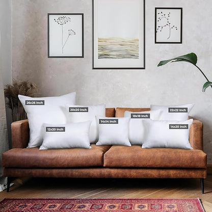 Utopia Bedding Throw Pillows (Set of 1, White) – 26 x 26 Inches Down Alternative Pillows for Bed, Sofa, and Couch - Fluffy Decorative Stuffer Pillow for Indoors & Outdoors