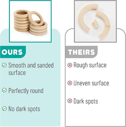 Mr. Pen- Wooden Rings, 10 Pack, Wooden Rings - Image 4