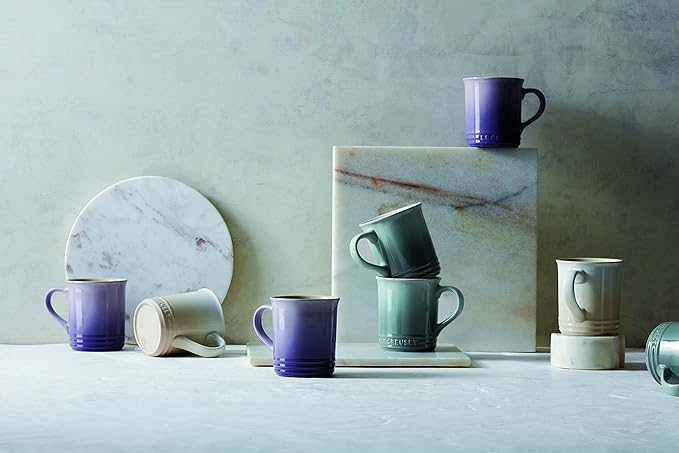 Le Creuset Stoneware Vancouver Mug, 14 oz. each, Sea Salt - Image 5