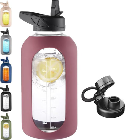 CIVAGO 64 oz Glass Water Bottle by CIVAGO