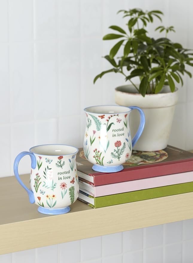 Oneida First Blooms Blue Porcelain Mug Set - Image 2