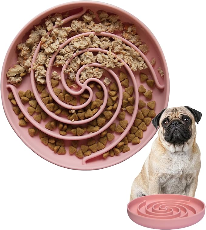 Bifeaw Slow Feeder Dog Bowls, Dishwasher Microwave Safe Silicone Puppy Puzzle by Bifeaw