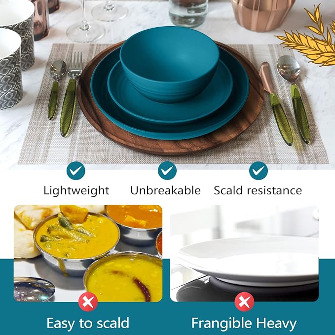 Teivio 32-Piece Plates and Bowls Sets - Image 5