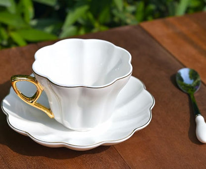 British Coffee Cup 3 Piece Set（6.8oz） Household Fashional Tea Cup - Image 5