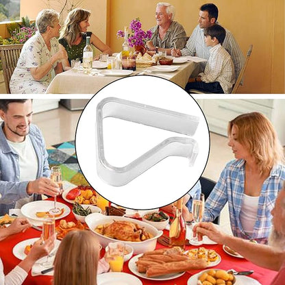 48 Pieces Transparent Clear Tablecloth Clips, Plastic Table Cloth Clips，Windproof Table Cover Holder Clamps，Table Cloth Holder for Christmas Home Wedding Party Indoor Outdoor Camping Picnic (Large)