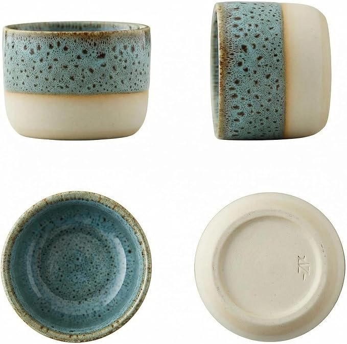 Ceramic Espresso Cups 3oz Small Modern Coffee Cup Thick Walled, Handleless - Image 5