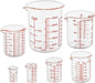 Ackers 7-Piece Glass Measuring Cup Set, Borosilicate Beaker Style Nesting by AckersBORO33