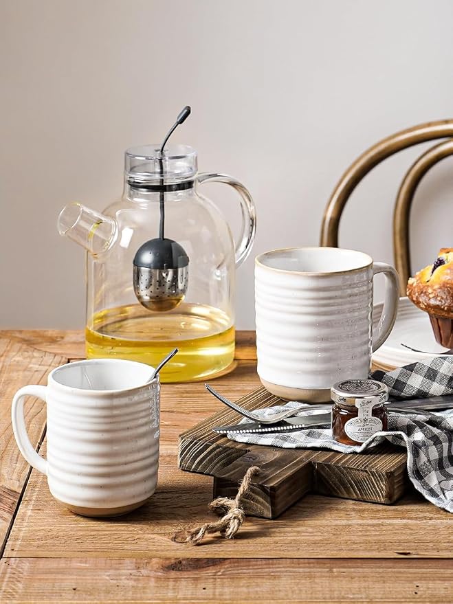 LE TAUCI Coffee Mugs 15 oz, Ceramic Coffee Cups - Image 3