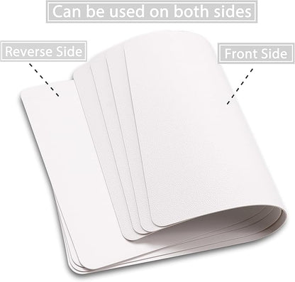 Wipeable Placemats Leather Table Mats Waterproof Heat-Resistant Easy to Clean for Dining Table Set Kitchen Table (2, White)