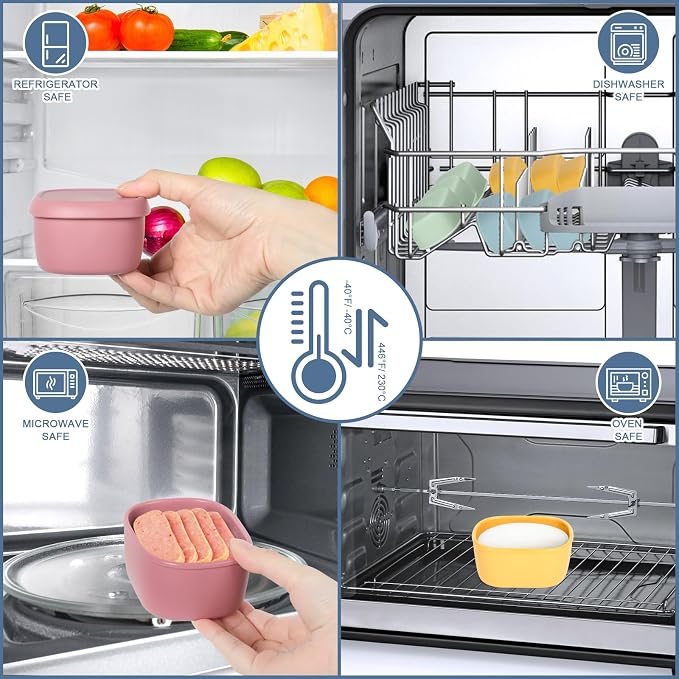 8 pcs 7 oz Silicone Snack Containers - Image 5