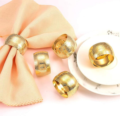Napkin Ring, Round Metal Serviette Napkin Holder - Image 5