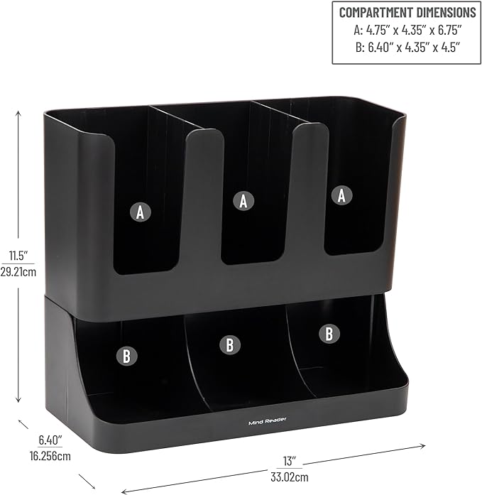 Mind Reader Condiment Station, 13 Inch Countertop Coffee Bar Organizer - Image 3