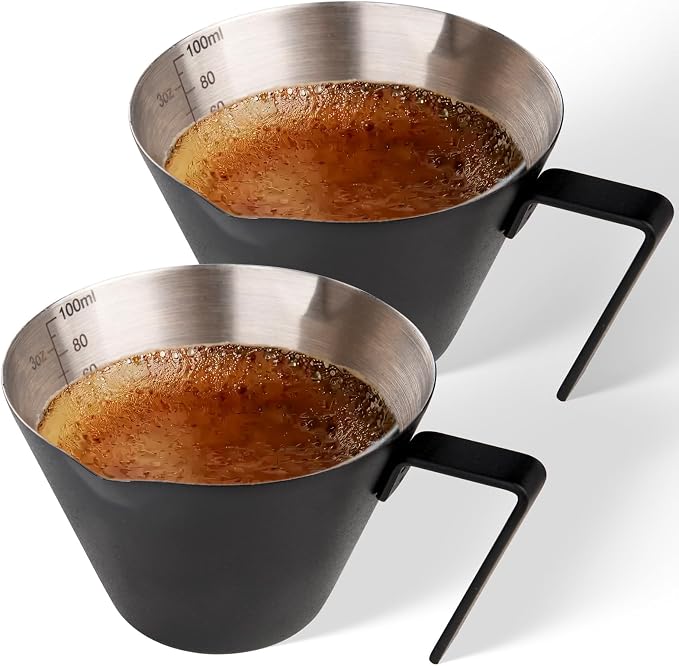 YARRAMATE Stainless Steel Espresso Shot Cup, 3.4oz | Heat Insulated Grip by YARRAMATE