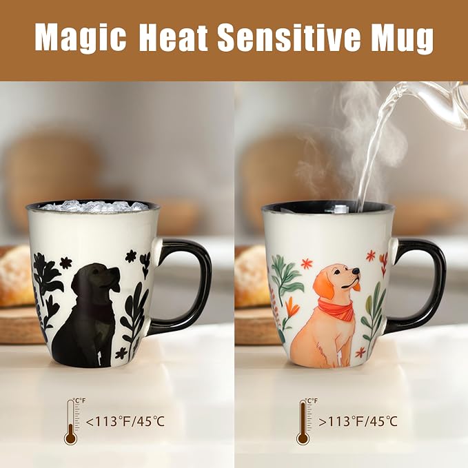 Dog Coffee Mug, Heat Changing Cup, 16 oz | Ceramic Cup - Image 4