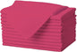 Gee Di Moda Cloth Napkins - 17 x 17 Inch Fuchsia Dinner Napkins - Set of 12 Soft & Absorbent Washable Fabric Cloth Table Napkins with Hemmed Edges for Hotel Restaurant, Holiday Parties & Wedding
