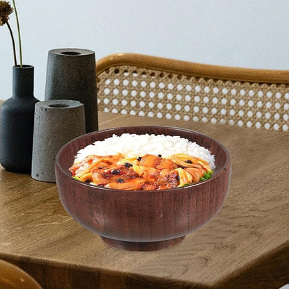 Large 16cm Wooden Salad Bowl Heat-resistant Wood Serving Bowl for Kitchen and Dining Multipurpose Food for Salad Fruit and Bread Sturdy Smooth Finish