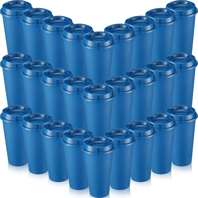 Honeydak 30 Pack 16 oz Reusable Coffee Cups by Honeydak