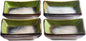 Porcelain Dipping Bowl Set of 4, 3.4" Rectangular Small Soy Sauce Dishes | by Whitenesser