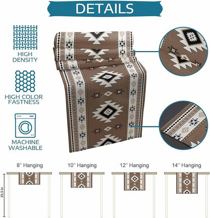 Southwest Aztec Table Runners 108 Inches Long, Cotton Linen Fabric Table Runner - Image 7