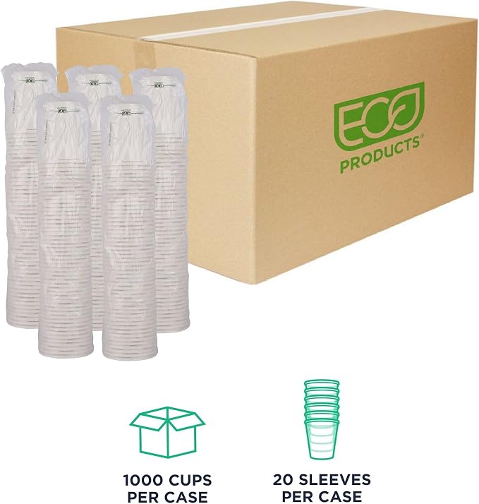ECO PRODUCTS GreenStripe Disposable Paper Hot Cups, 8 oz - Image 2