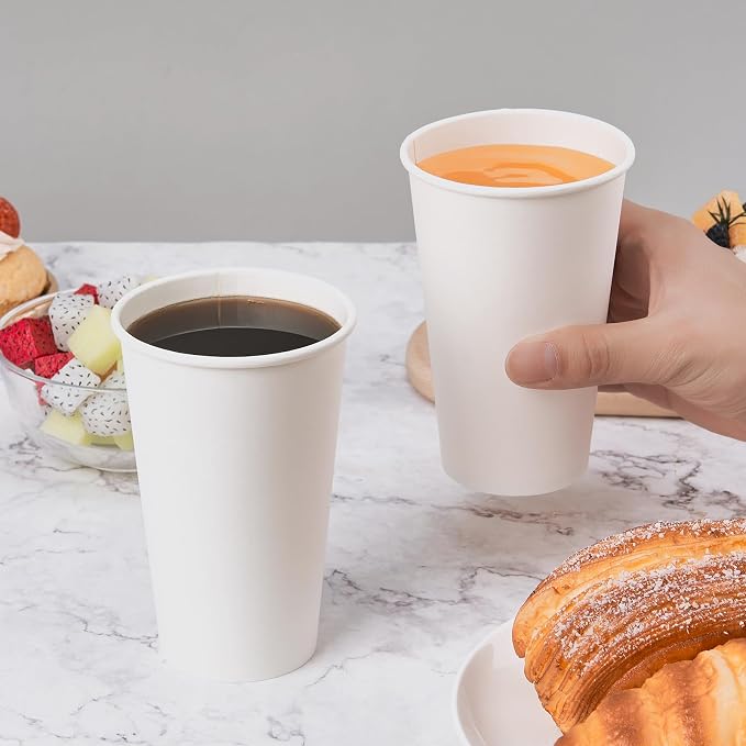 METAPRINT 200 Pack 16 oz Disposable Coffee Cups, Sturdy Paper Cups - Image 3